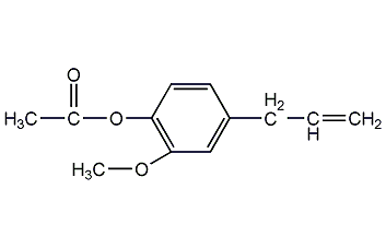 Structural formula of eugenol acetate