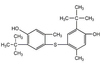 4,4'-Thiobis(6-tert-butyl-3-methylphenol) structural formula  