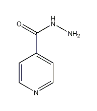 Isonicotinic acid hydrazine structural formula